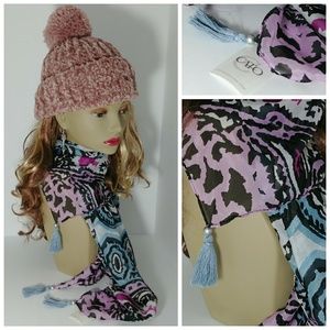 CATO DUSTY BLUE FRINGE TASSLE SHEER SCARF